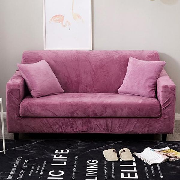 

chair covers plush fabirc sofa cover 1/2/3/4 seat thick slipcover couch case stretch elastic towel wrap
