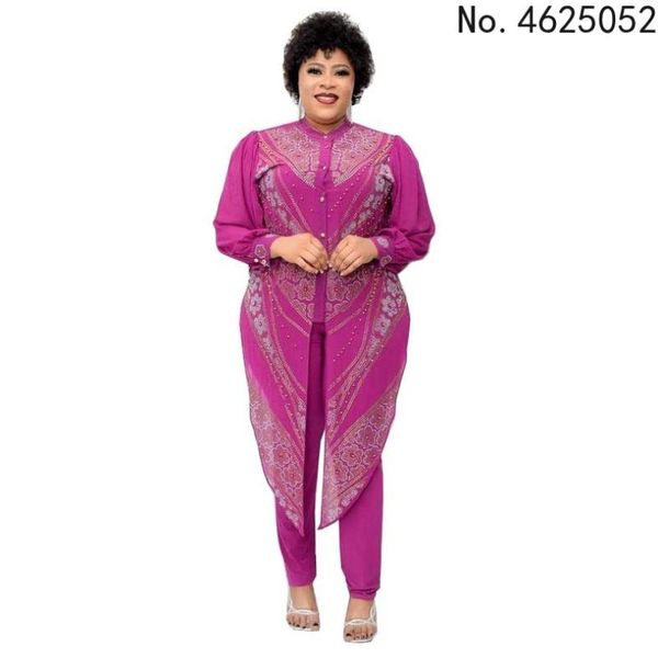 

ethnic clothing african clothes women autumn long sleeve solid color three pieces sets suit european, Red
