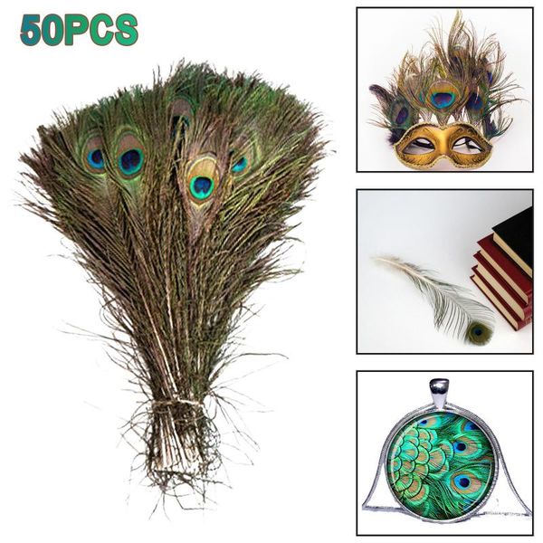 

natural real peacock feather 25-30cm big eyes feathers for diy jewelry home decorative plume flowers & wreaths