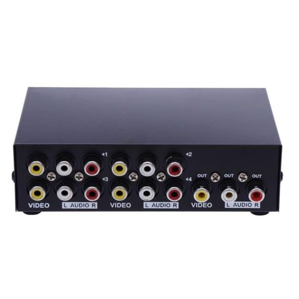 

in 1 out composite way av switch rca switcher box video l/r audio selector easy installation and operation cables & connectors