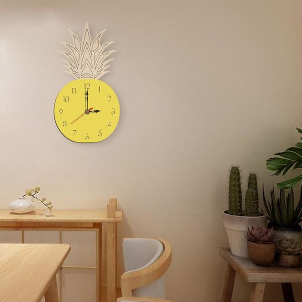 

wall clocks nordic style fruit clock silent wooden for home living room drop apr30