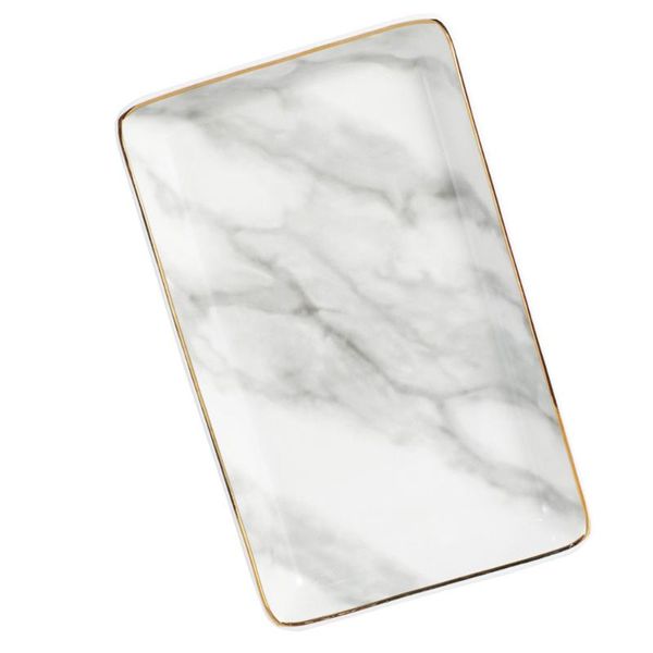 

dishes & plates 1pc household marble pattern storage tray sundries organizer