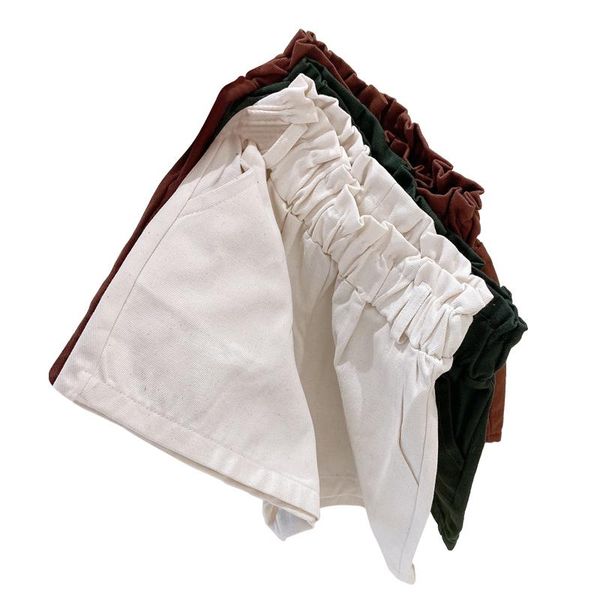 

kids green shorts age for 1 - 8 years baby girls casual simple loose short 2021 summer children back to school clothes, Black