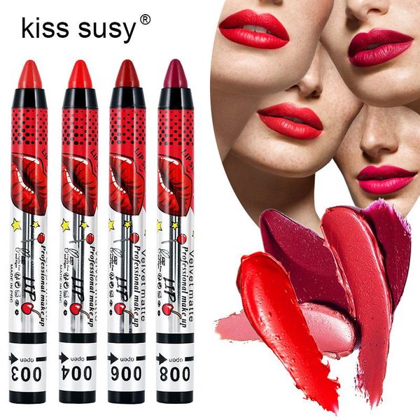 

lip pencils velvet matte lipstick pencil natural long lasting liner smooth easy to color charming lady makeup tool
