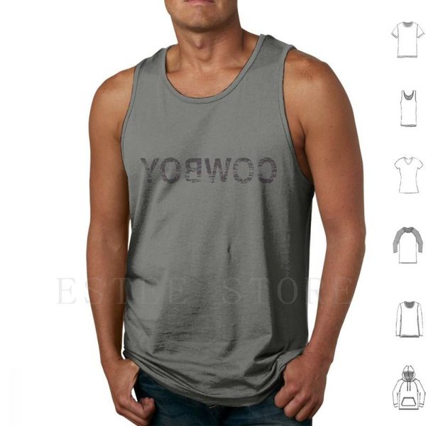 

men' tank reverse cowboy vest cotton preacher cassidy backwards, White;black