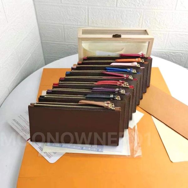 

designer wallets luxury clutch bag for women coin purse lady card holder fashion organizer wallet leather m61276 adele brown flower key case, Red;black