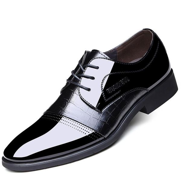 

british classic business dress shoes men's fashion and elegant formal wedding non-slip oxford leather, Black