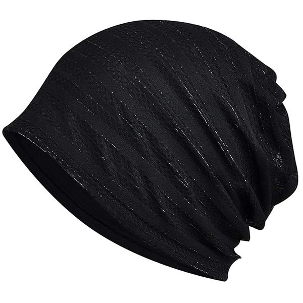 

2pcs/pack women's black&white baggy slouchy beanie chemo cap, Blue;gray