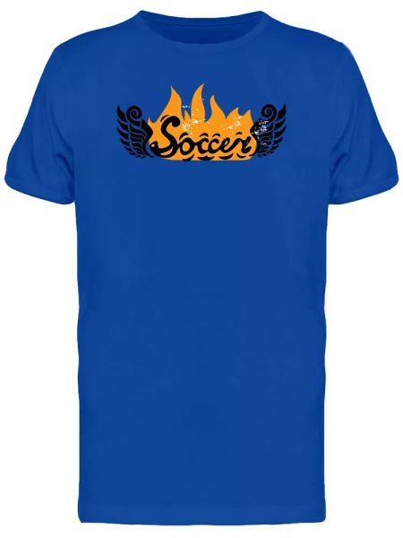 

Word Soccer With Fire And Wings Men's Tee -Image by Shutterstock, White;black