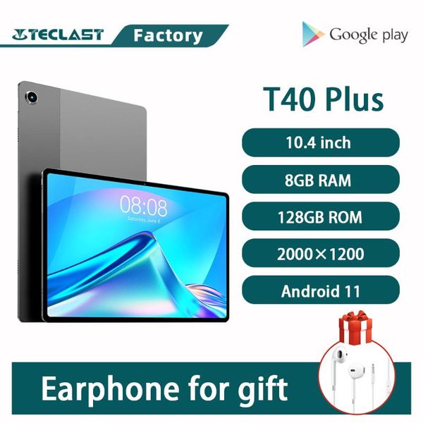 

tablet pc teclast t40 plus 10.4'' 2000x1200 8gb ram 128gb rom octa core 4g network dual wifi android 11 bluetooth 5.0