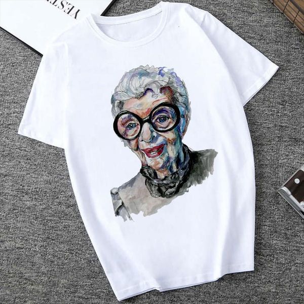 

fashion short sleeve harajuku women aesthetics old print vogue casual korean tees camisetas verano mujer, White