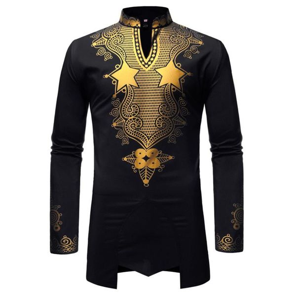 

ethnic clothing black african dashiki shirt men 2021 brand hip hop streetwear casual clothes slim fit long sleeve chemise homme xxl, Red
