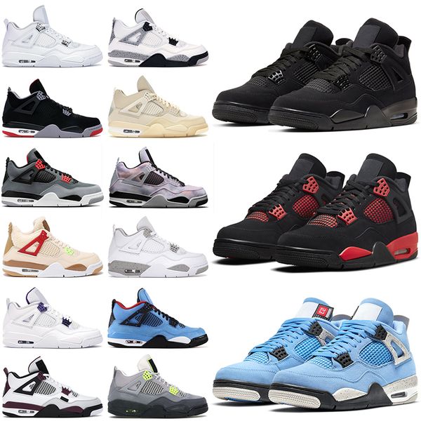 

men shoe basketball shoes 4s black cat red thunder jumpman 4 university blue sail white oreo tour yellow bordeaux zen master men women outdo