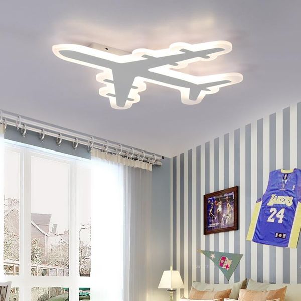 

slim child room ceiling creative personality boy led bedroom modern minimalist remote control dimmable aircraft lamp lights