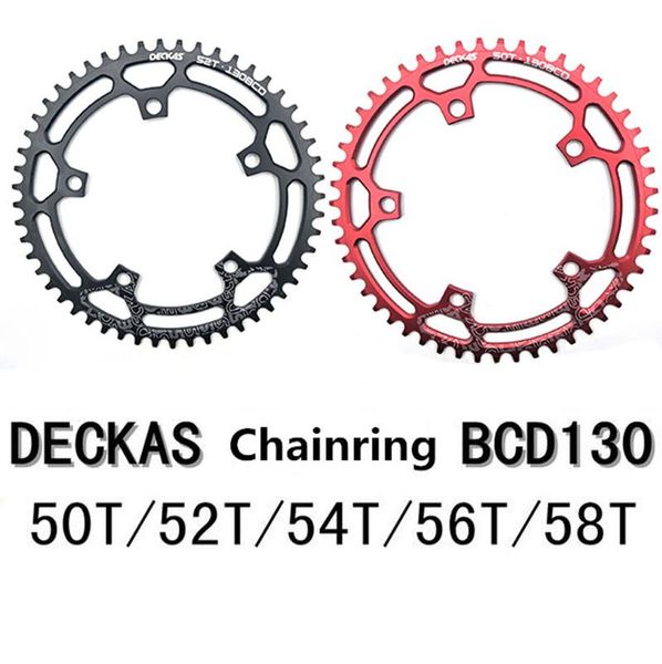 

bike heels & chainwheels deckas round 130bcd 50t/52t/54t/56t/58t cycling chainring mtb chainwheel crankset plate bcd 130mm tooth