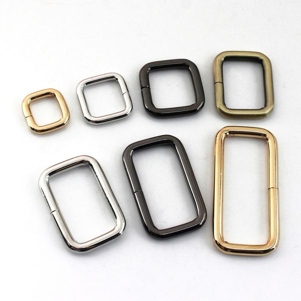 

2pcs metal square ring buckle for webbing backpack bag parts leather craft strap belt purse pet collar clasp high quality, Black