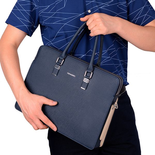 

briefcase 2021 kuqi kangaroo shaped double pull men's lapbag business one shoulder messenger sales