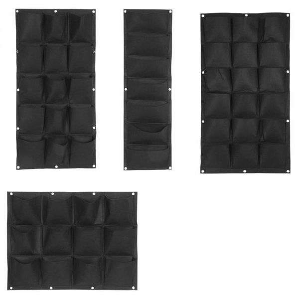 

planters & pots 7/12/15/18 pockets felt vertical hanging grow bags garden planter indoor outdoor pot plant growing home decor