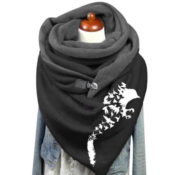 

scarves women fashion scarf printing button soft wrap casual warm shawls bufandas invierno mujer szalik damski zimowy, Blue;gray