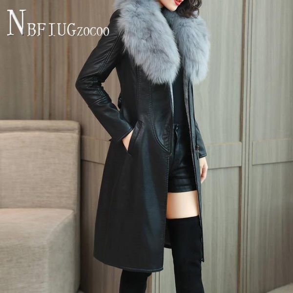 

women's leather & faux jackets fashion black motorcycle coat pu street long coats