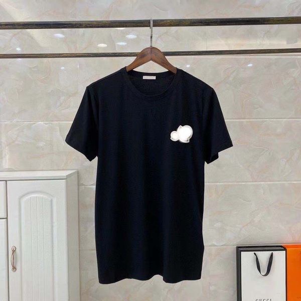 

2021 correct version men's double label short sleeve t-shirt, White;black