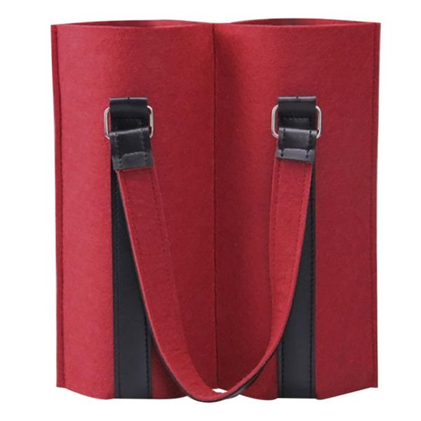 

storage bags 1pc felt red bag multi-bottle bottle pouches reusable gift
