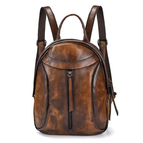 

backpack genuine leather women backpacks casual real cow female ladies shoulder bags school bag for teenage girl