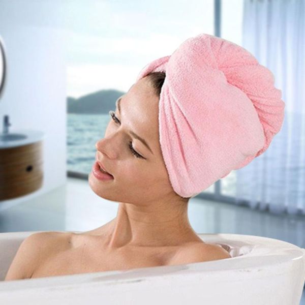 

towel cotton hair quick drying hat lady bamboo bath for adults woman man turban head wrap bathing tools