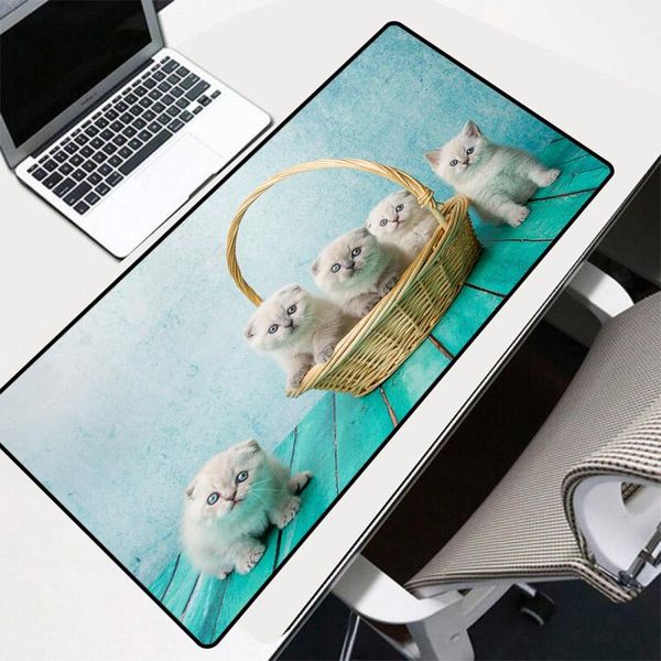 

mouse pads & wrist rests xgz large pad cute group of cat game console accessories computer notebook office keyboard desk mat mousepad