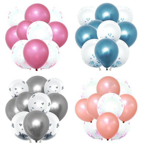 

party decoration 5/10pcsglitter confetti latex balloons metallic balloon birthday decorations kids air balls globos wedding decor