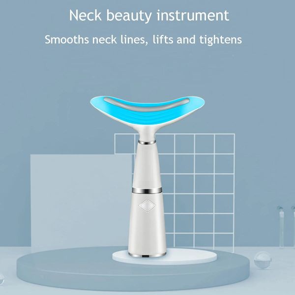 

45Â° electric vibration led pn massage face lifting neck massager skin care