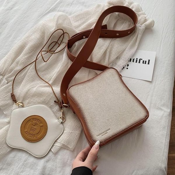 

evening bags toast bread + fried egg small bag 2021 fashion women wild unique niche shoulder messenger crossbody