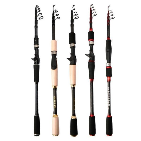 

1.8m 2.1m 2.4m 2.7m 3.0m 3.3m 3.6m fishing rod solid tip spinning carbon pole lure travel boat rods