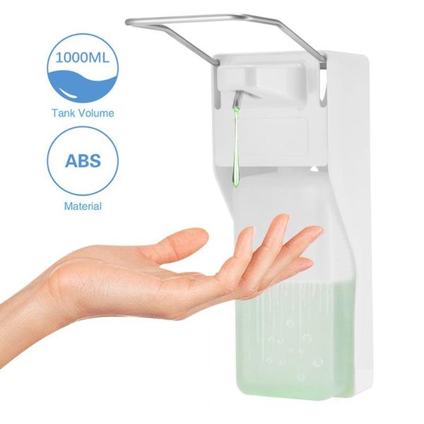 

car air freshener soap dispenser 1000ml wall-mounted sanitizer abs manual elbow press pump for home