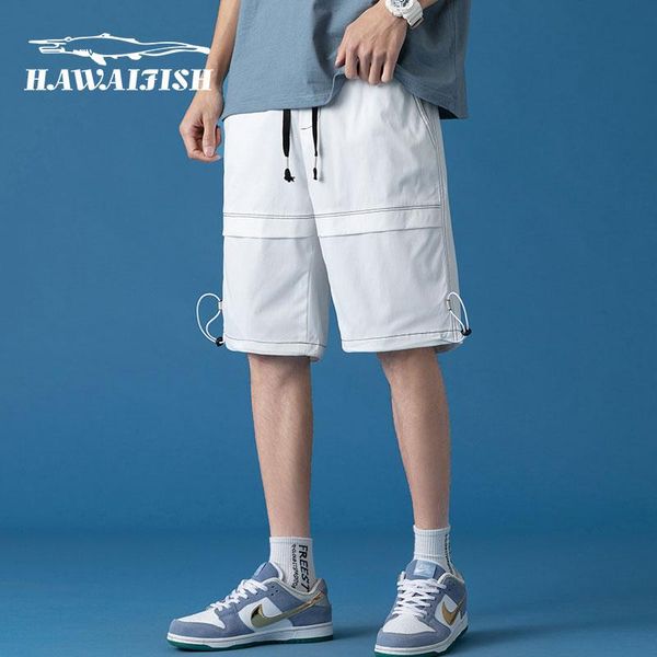 

men's shorts hawaifish brand cargo men summer 2021 five-point trend pants casual fashion style ropa hombre, White;black