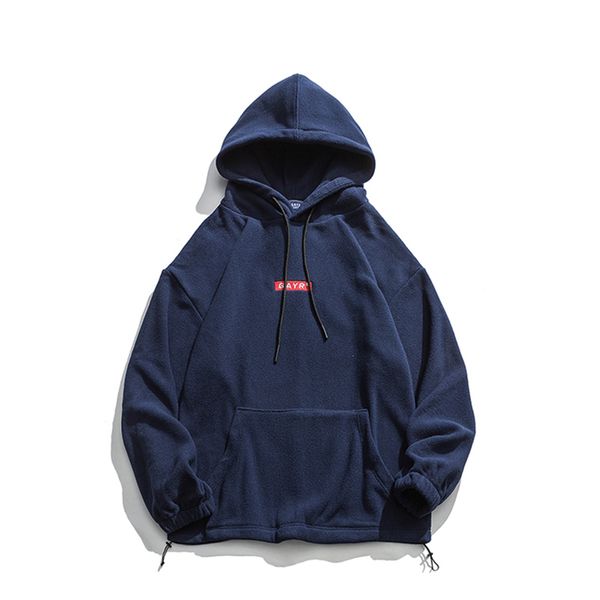

men's hoodies & sweatshirts polar man fleece harajuku with hood hoodies embroidered pullover sweatshirts of large korean fashion u8i0, Black