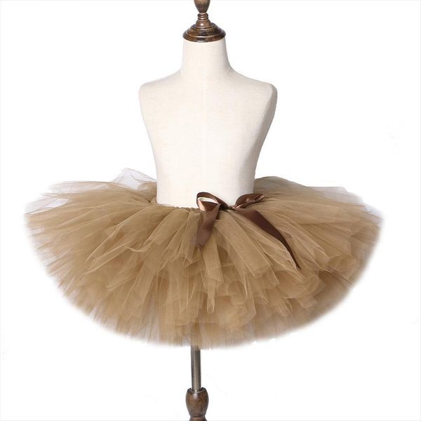 

solid brown coffee baby girls womens skirts tutu costume kids dance tutus ballet bubble children ball gown for 3m 14, Blue