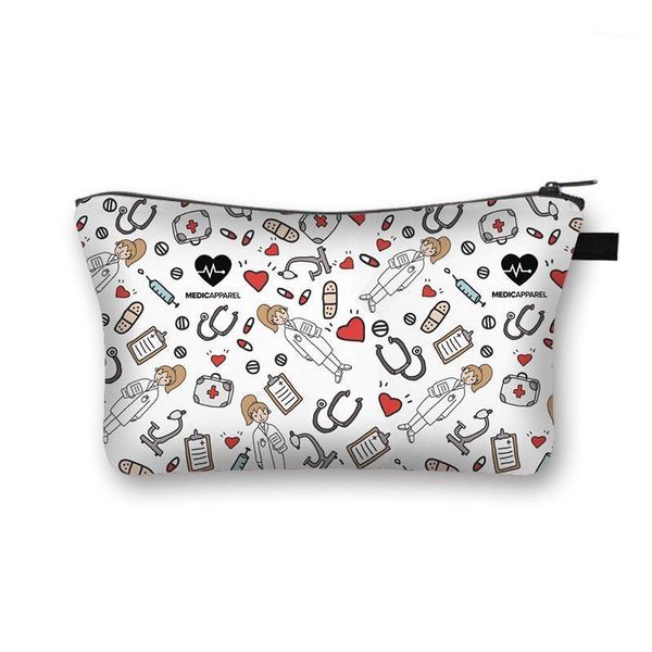 

cosmetic bags & cases ecg printing women lovely casual travel portable storage handbags makeup bag toiletry