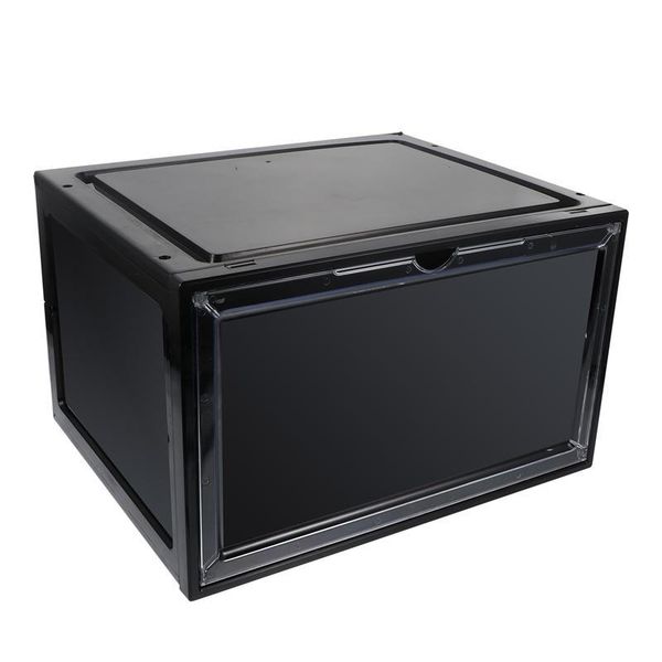 

hooks & rails dust-proof sneakers box basketball shoe container side opening magnetic