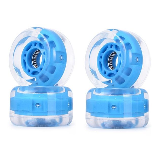 

skateboarding 4pcs 70x42mm light up skateboard longboard wheels glow at night 83a for skateboards accessories spare parts