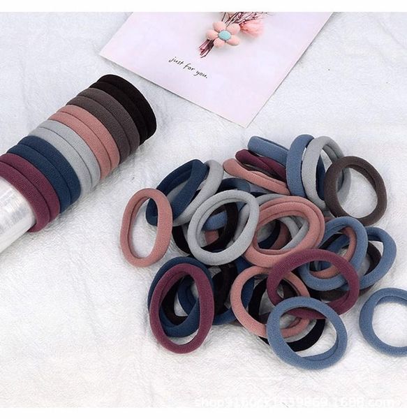 

hair accessories 50pcs girls solid color big rubber band ponytail holder gum headwear elastic bands korean girl ornaments, Slivery;white