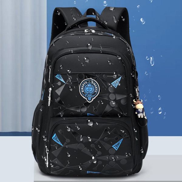 

school bags 2021 children orthopedic middle backpack boys waterproof for teenagers big capacaty schoolbag rucksacks black