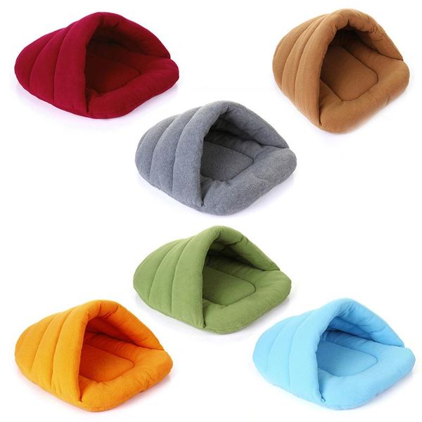 

cat beds & furniture pet bed kennel house sleeping mat nest dog soft lamb velvet blanket cushion winter warm bag puppy kitten cozy cave