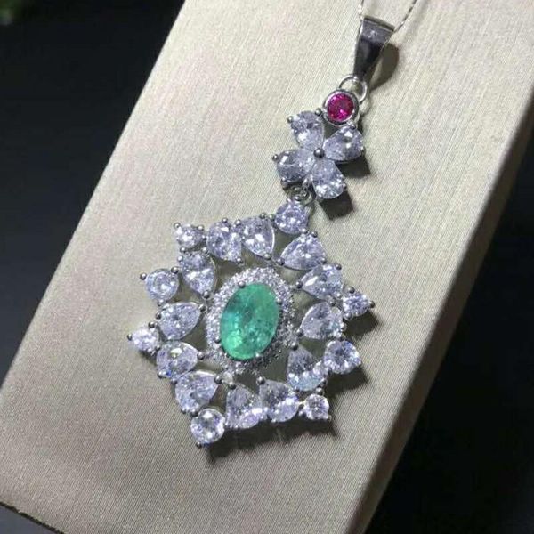 

lockets fidelity natural 5*7mm emerald pendants s925 sterling silver fashion fine jewelry for women green gemstone