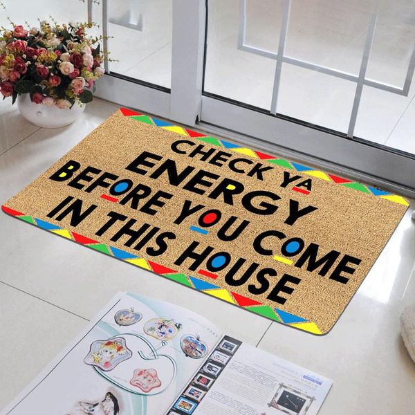 

Est Welcome Doormat Entrance Mat Hallway Patterns Printed Anti-slip Floor Area Rugs Funny Custom Front Door Carpet Carpets