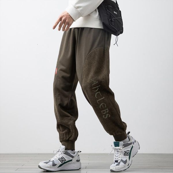 

spring fashion patchwork corduroy sweatpants women pant joggers hip hop streetwear baggy harem pants plus size m 5xl, Black