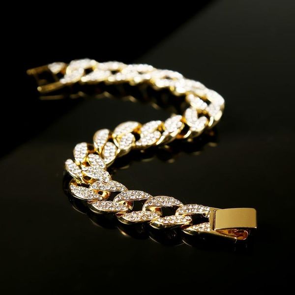 

chains punk vintage hip hop gold color chunky thick cuban link zircon choker necklace for women female boho jewelry gift, Silver