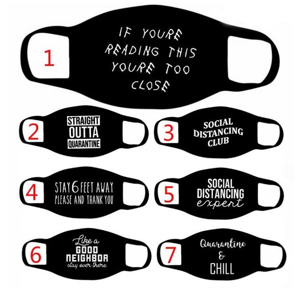 

black cotton minous mask washable dustproof printing cloth