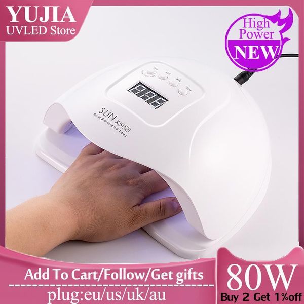 

sunx5 plus ice nail lamp 80w uv led gel dryer curing manicure pedicure machine auto sensing for nails