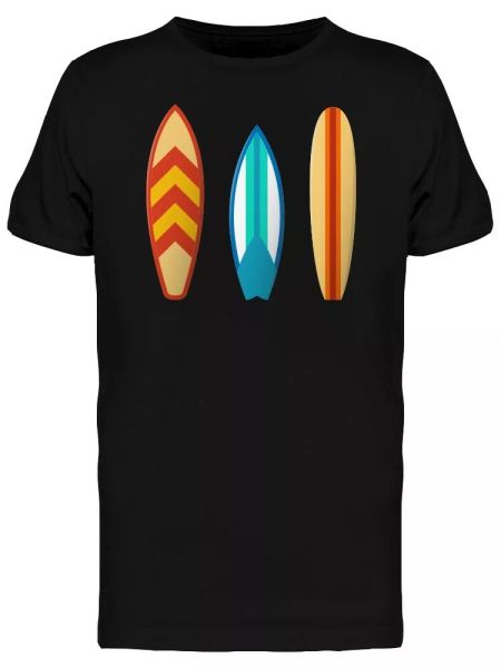 

color surfboards set men's tee -image by shutterstock, White;black